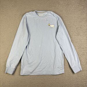 Goat USA Size S Blue American Flag Long Sleeve Tee T-shirt Shirt Top MARKS READ*